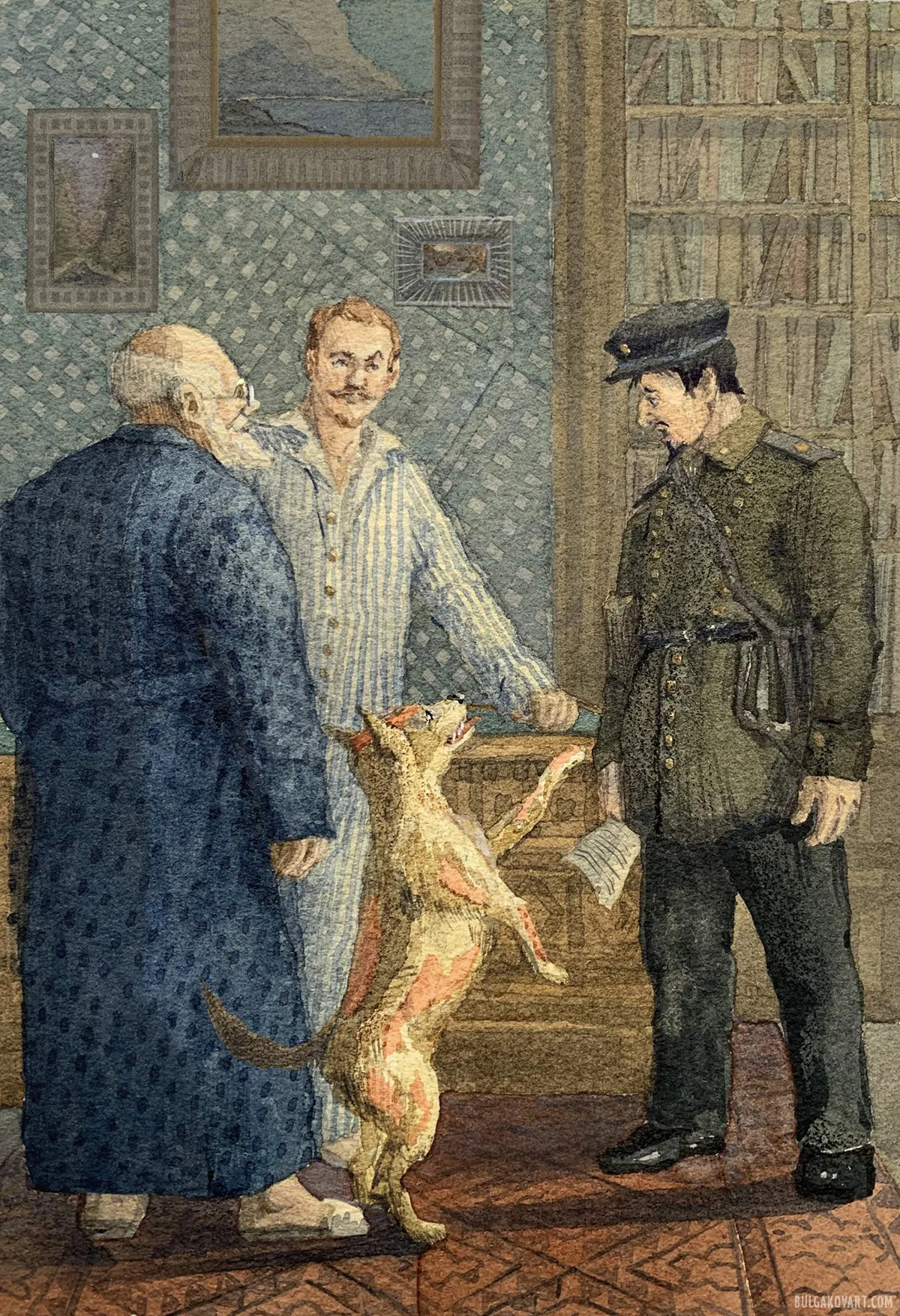 Sharik and an investigator | Mikhail Bulgakov, “Heart of a Dog”