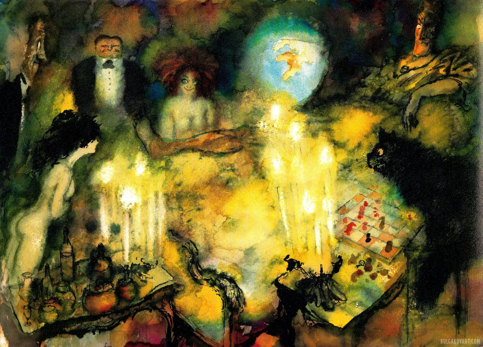 Margarita and Woland by Candlelight | Mikhail Bulgakov, “The Master and Margarita”