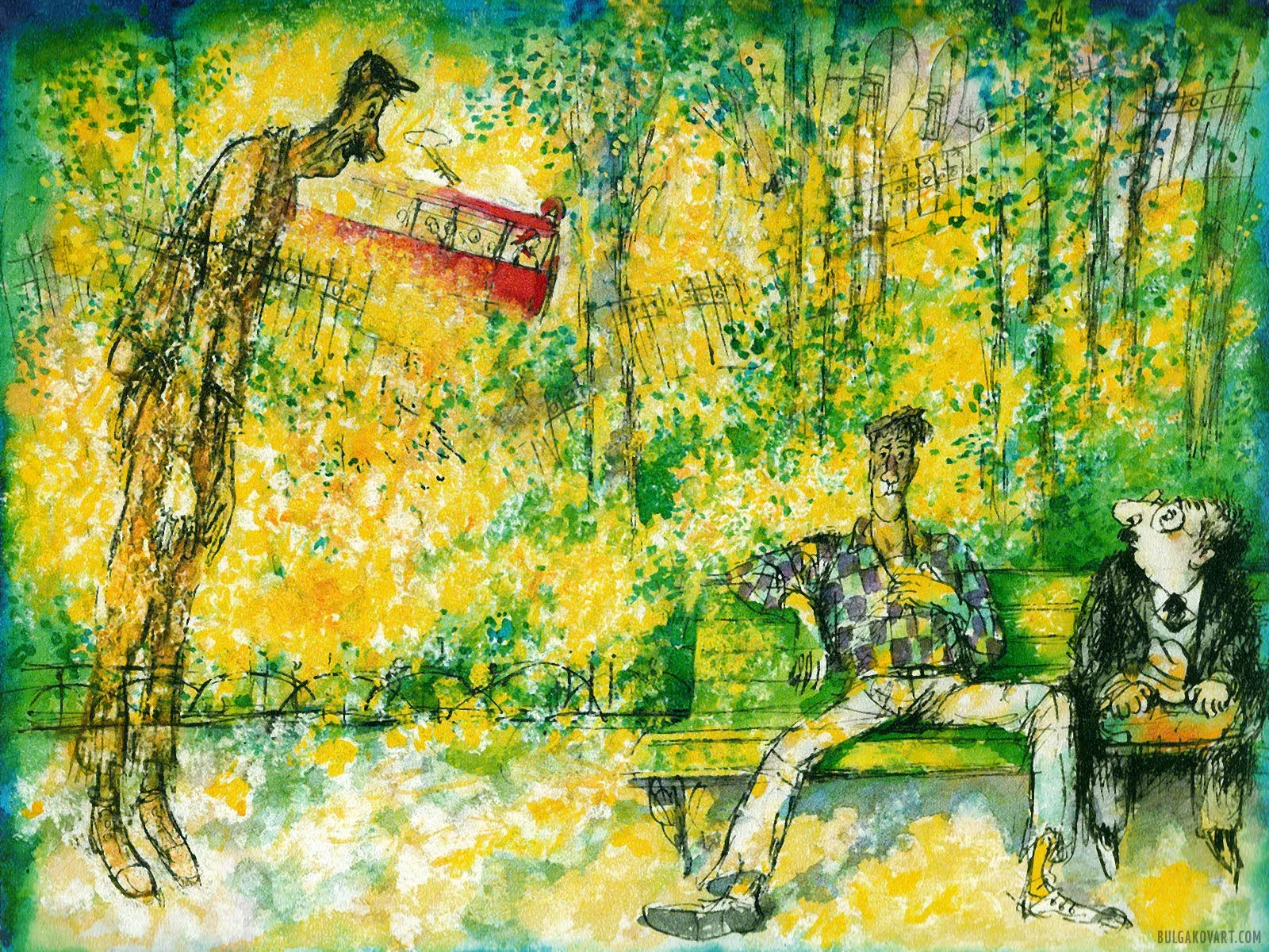 Fagott Appears to Berlioz at Patriarch’s Ponds | Mikhail Bulgakov, “The Master and Margarita”