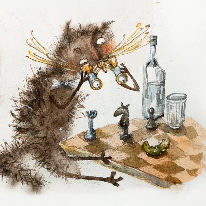 The Master and Margarita: Behemoth the Cat in sketches by Julia Schigal