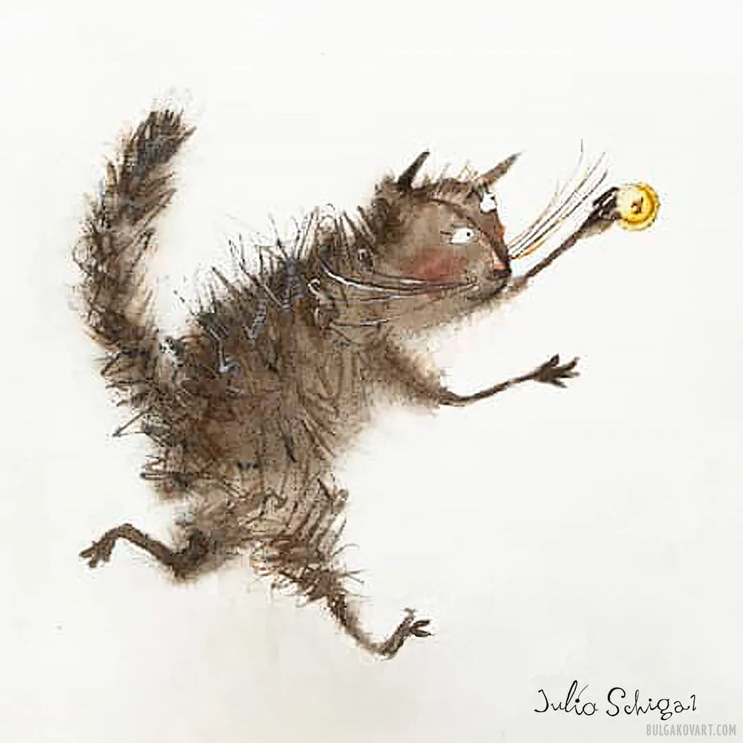 Behemoth the Cat with a ten-kopeck coin | Mikhail Bulgakov, “The Master and Margarita”