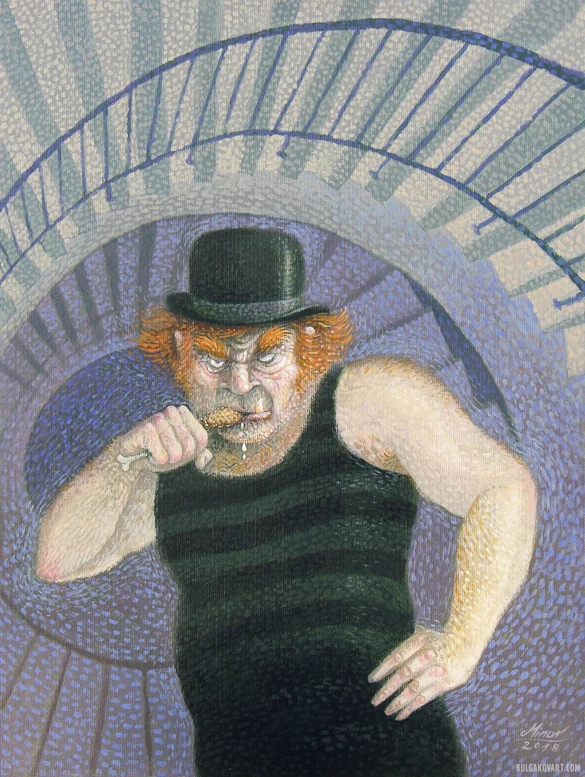 Azazello with a chicken leg | Mikhail Bulgakov, “The Master and Margarita”