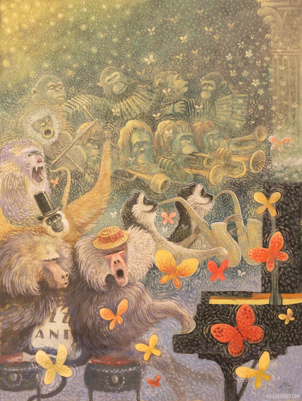 Monkey musicians | Mikhail Bulgakov, “The Master and Margarita”