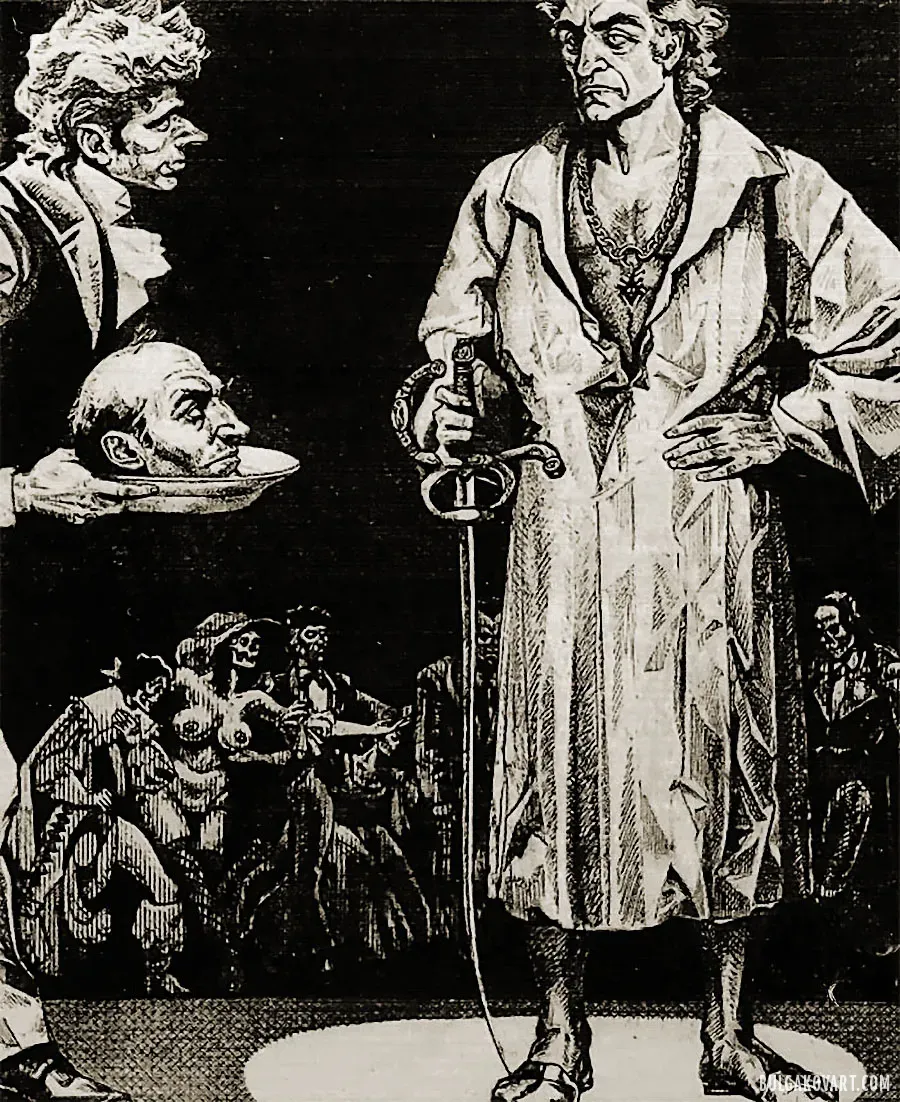 Woland and Berlioz’s Head | Mikhail Bulgakov, “The Master and Margarita”