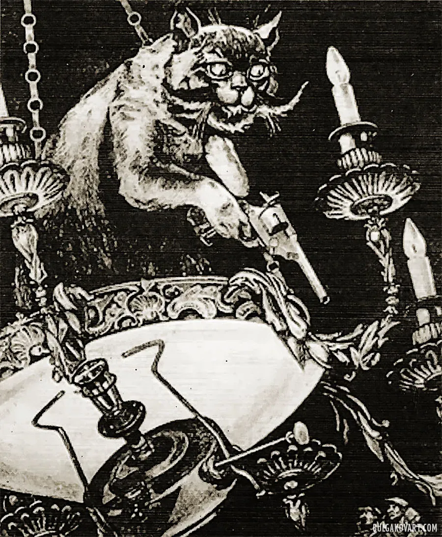The Cat Behemoth with a Pistol on the Chandelier | Mikhail Bulgakov, “The Master and Margarita”