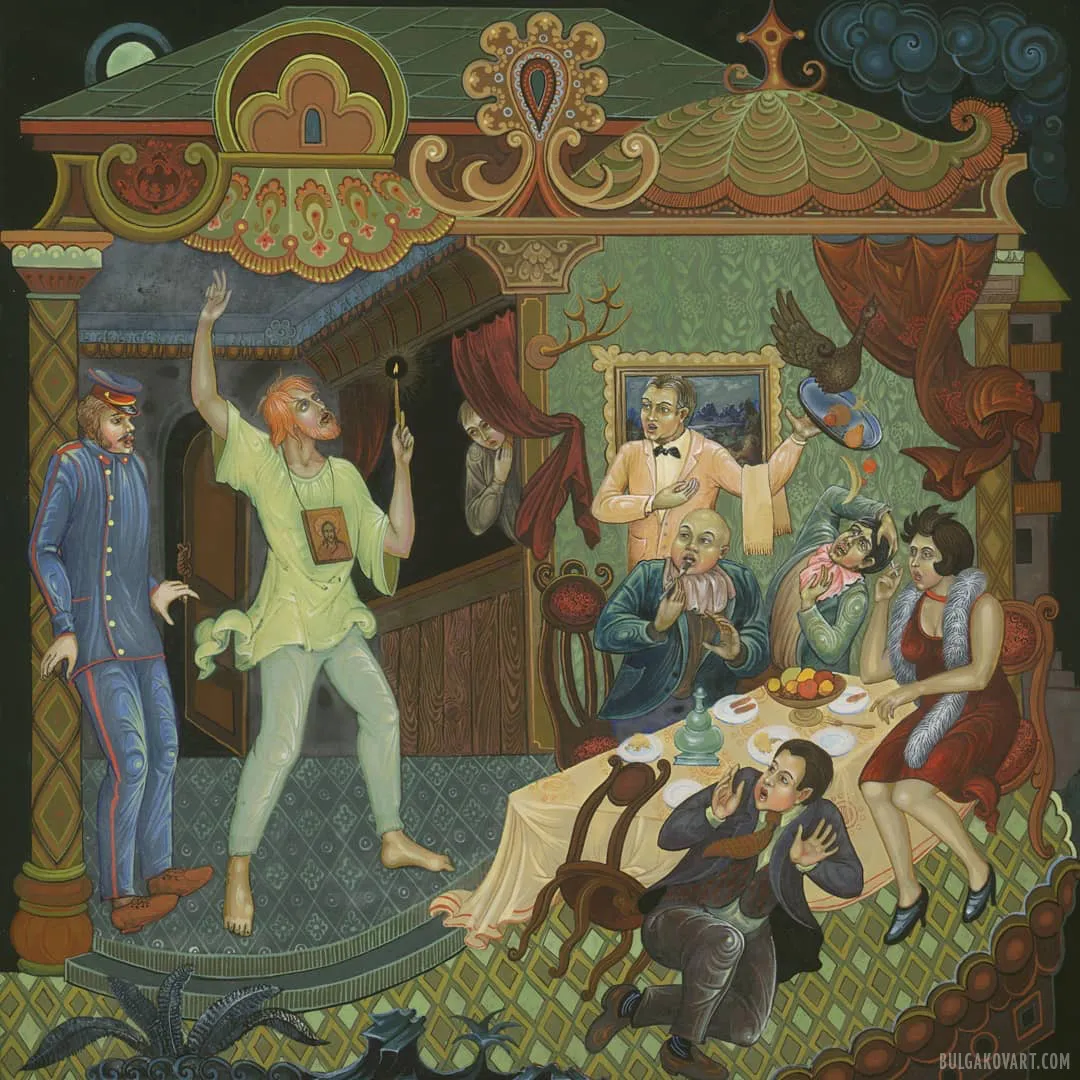 Panic at the Griboedov Restaurant (Palekh, Mstyora, Kholuy) | Mikhail Bulgakov, “The Master and Margarita”