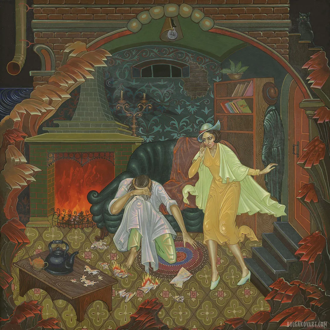 The Master Burns the Novel (Palekh, Mstyora, Kholuy) | Mikhail Bulgakov, “The Master and Margarita”