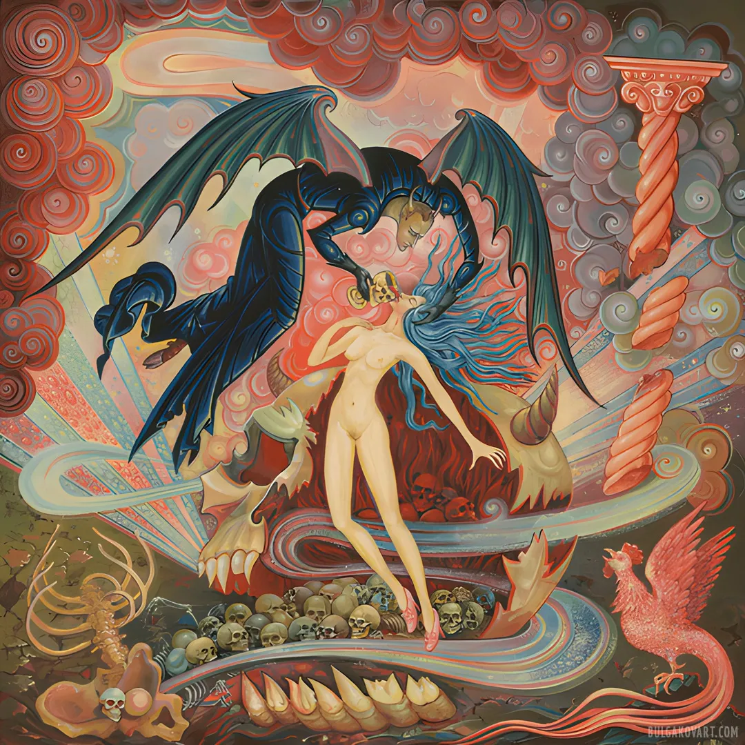 Woland Gives Margarita Drink from a Skull Cup (Palekh, Mstyora, Kholuy) | Mikhail Bulgakov, “The Master and Margarita”