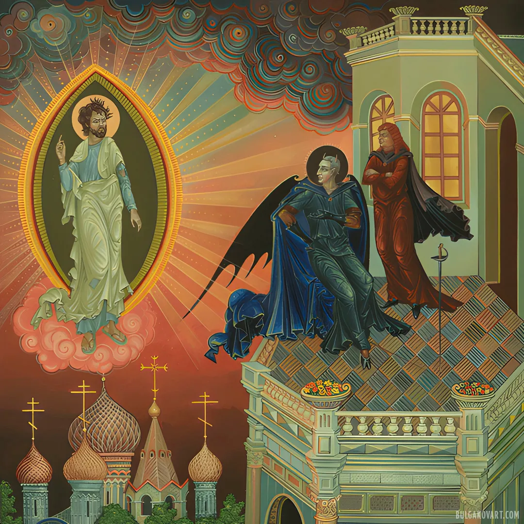 Matthew Levi and Woland (Palekh, Mstyora, Kholuy) | Mikhail Bulgakov, “The Master and Margarita”
